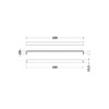 nuie H220 Modern Bathroom Furniture D Shaped Handle - 320mm