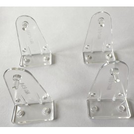 10pcs Hold Down Brackets Clear Plastic Blinds Bottom Rail Holder Clips Replacements for Horizontal Blinds and Windows Shades