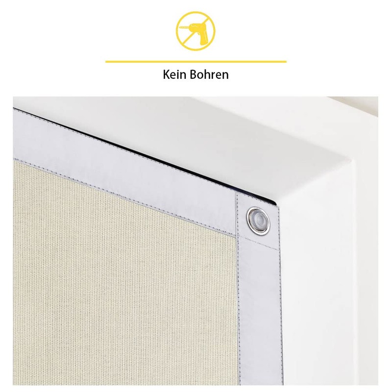 Eurohome 100% Blackout Roof Window Roller Blind No Drilling Sun