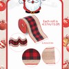 Buffalo Plaid Ribbon, 4 Rolls 20 Yards 2.5 Inch Wide