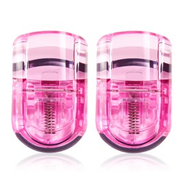 FYB Portable Eyelash Curler，Eyelash Curling Tool，Mini Eyelash Curler 2 Pack (2 Pack) (Pink Mini-2PCS)