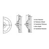 Revolving Handle Hand Wheel 18x200mm Backside Corrugated Hand Crank Handwheel