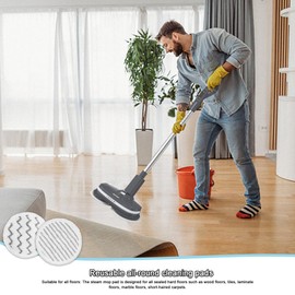 4Pcs Replacement Steam Mop Pads for Shark S6002UK S7201UK Steam Mops, Resuable Washable Steam & Scrub All-in-One Cleaning Pad for All Sealed Hard Floors