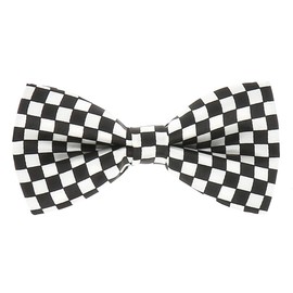 cravateSlim Black and White Checkerboard Bow Tie