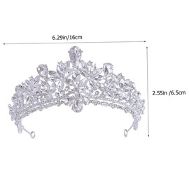 FRCOLOR Rhinestone Crown for Women Elegant Bridal Tiara Party Headdress Lightweight Accessory for Weddings Birthdays Special Occasions and Photo Props