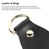 20 Sets Leather D Rings for Purse Genuine Leather D