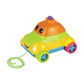 Funskool Stack A Car – 2-in-1 Pull Along Toy for Toddlers 18+ Months, Shape Sorting Car with Squeaky Top, Colorful Educational Toy for Kids, Pretend Play Vehicle - Improves Motor Skills & Coordination