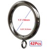 Curtain Ring Metal 42-Pcs 1.5 Inch Inner Diameter with Eyelets