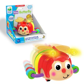 The Learning Journey Early Learning – Crawl About Butterfly Musical Crawling Aid – Baby Toys & Gifts for Boys & Girls Ages 6+ Months, Multi