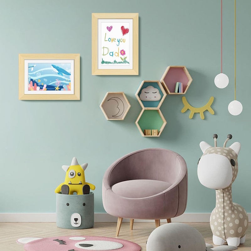 Picture Frame Children's Drawings, Children's Art Frame Front Opening A4