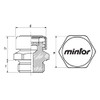 Hydraulic oil filling plug and breather, 1/2" BSP, TSFA3G