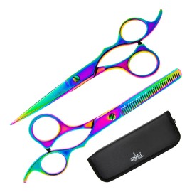 Estuche De Tijeras Para Estilista Barber Peluquero Aashta 6 Color Multicolor