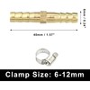 X AUTOHAUX 1 Set 6mm Copper Hose Barb Fitting Connector