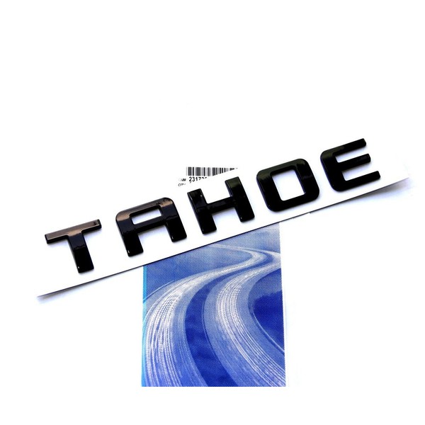 Yoaoo 1x OEM Black Tahoe Nameplate Emblem Alloy Letter Badge for Gm 07-16 Tahoe Glossy Shiny