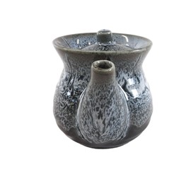 Urban Tokyo Japanese Traditional Porcelain Soy Sauce Bottle Dispenser with Lid 9 fl oz Earthernware Oil Ponzu Vinegar Shoyu Soy Sauce Dispenser Refill Bottle Made in Japan (Gray)