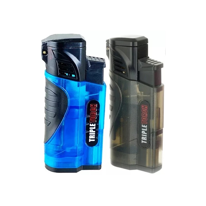 Victory Torch 4 PACK Triple Clear Color Torch Lighter Adjustable