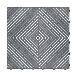 Swisstrax Ribtrax Smooth PRO Interlocking Garage Floor Tiles, 15.75 x 15.75-Inch, Slate Grey, 6 Piece Set