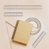 4 Pack Clear Plastic Straight Rulers, Clear Ruler Bulk, Transparent