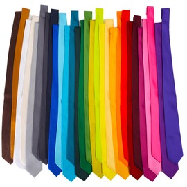 Ao-LABEL Brand Silk Tie with 30 Colors Available in 3.1 inches (8 cm) Wide Men's Fashionable Necktie, Business & Party Costume, Solid Color Necktie, light gray (light grey)