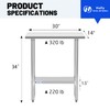 Hally Stainless Steel Table for Prep & Work 14 x