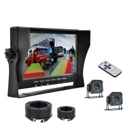 7" Monitor DVR Loop Video Recorder 2x BSD IP69 Waterproof Rear View Backup Camera for RV Caravan Truck Trailer Bus Night VisionScreen Size: 7", ROM: 128G, RAM: Does not include an SD card