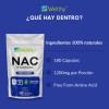 Nac N-acetilcisteína 180 Cápsulas Wellthy 90 Porciones