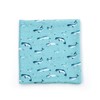 Organic Cotton Muslin Swaddle - Watercolour Whales Aquatic Blue