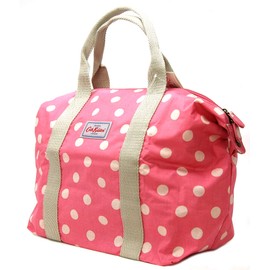Cath Kidston Vintage Pink Button Spot Foldaway Shopper Tote Overnight Bag