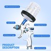 Zeinlenx HVLP Spray Gun with 10Pcs 600ML Disposable Paint Cups,