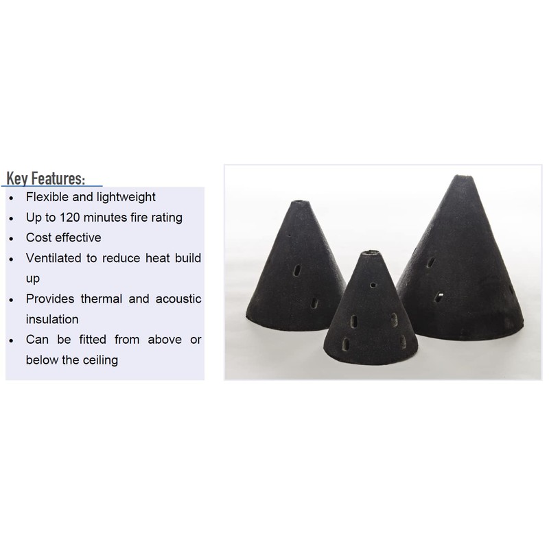 TENMAT FF109-200 - Downlight Fire Hood for Recessed Lights, Fire