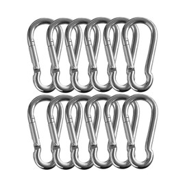 Xhiodwo Carabiner, 304 Stainless Steel, Load Capacity, Strong Spring Hook, Multi-functional, Camping, Snap Hook, Carabiner Lock, Canavilla, Ceiling, Hook, Trekking, Keychain, Non-Locking, Hiking,