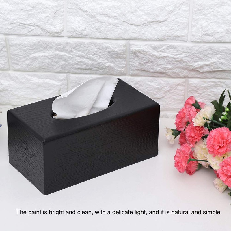 Tissue Box Rectangular Paper Holder Organiser Made of Natural Wood