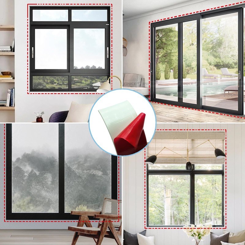 Window Strip, White, Width 50 mm, 5 m, Flat Strip,