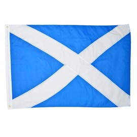 150 x 90 cm Scotland Flag, Scotland Flag with 2 Metal Eyelets for Indoor and Outdoor Use, Scotland National Flag in Bright Colours, Decorated at Sports Events, Parties, Parades