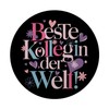 Best Colleague Magnet with Bottle Opener Round World Illustration on