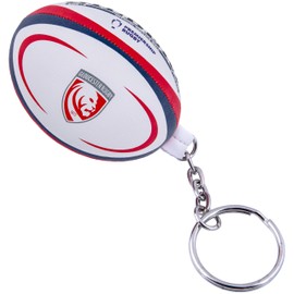 Gilbert gloucester lions rugby ball key ring [red/black]