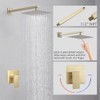 Heable Brushed Gold Shower Faucet Set, Single Function Shower Trim