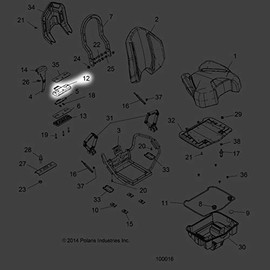 Polaris ATV Seat Latch, Top, Genuine OEM Part 5451665, Qty 1
