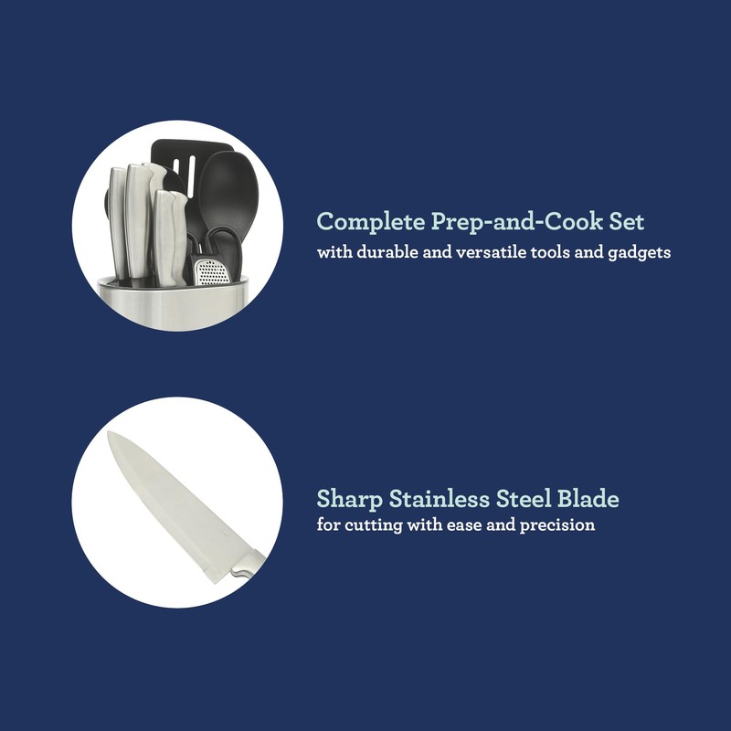 Oster Baldwyn 12 Piece Stainless Steel and Nylon Kitchen Tool