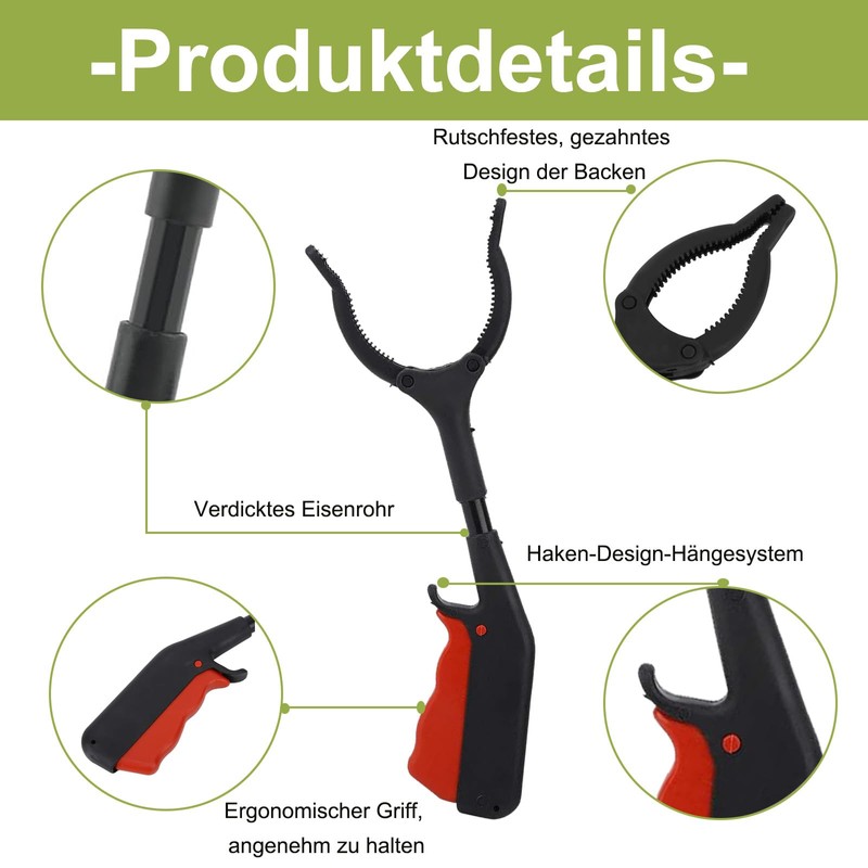 Voarge 2 pinze per rifiuti, pinze per anziani, 28 cm,