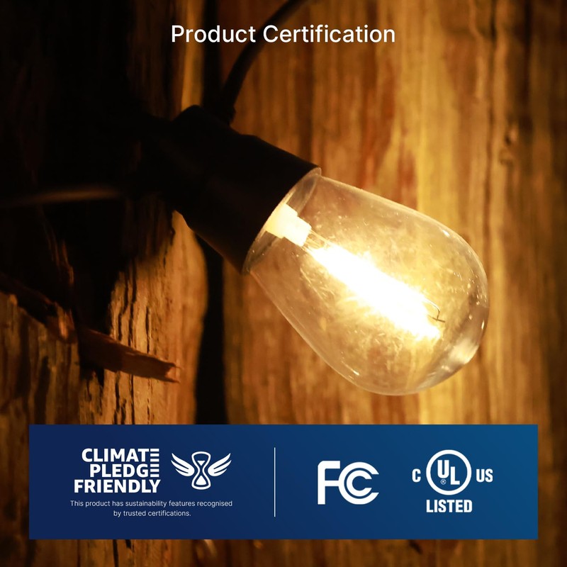 FLSNT 15 Pack Outdoor LED Replacement Bulbs for String Light,