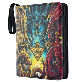 DRZERUI Card Binder for YuGiOh Cards，9-Pockets Trading Card Binder with 40 Removable Sleeves, 9 Pocket Card Album Compatible for YuGiOh Cards（Model Y, Classic King）