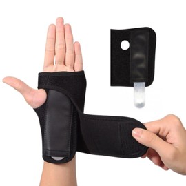 B2U Wrist Wrap Braces Compression - Adjustable Orthopedic Support Splint for Pain, Carpal Tunnel, Arthritis, Tendinitis, RSI, Tendinopathy for Men Women FITNESS (LEFT)