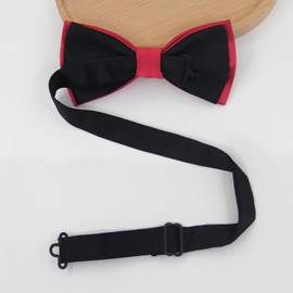 Luckyvestir Men's Bow Ties, Pre-Tied Bowtie Adjustable Red Mens Tie for Wedding Party Graduation Banquet Gifts