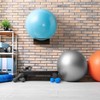 MyGift Wall Mounted Single Large Stability Ball Holder, Burnt Solid