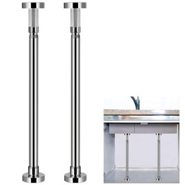 2 Pcs Undermount Sink Brackets Adjustable, Stainless Steel Sink Support, Drill-Free Installation and Repair Kit System for Kitchen, Bathroom (19.7"-31.5")