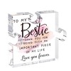 Bestie Gifts for Women Friendship 3.9×3.2×0.4 Inch Acrylic Puzzle Desk