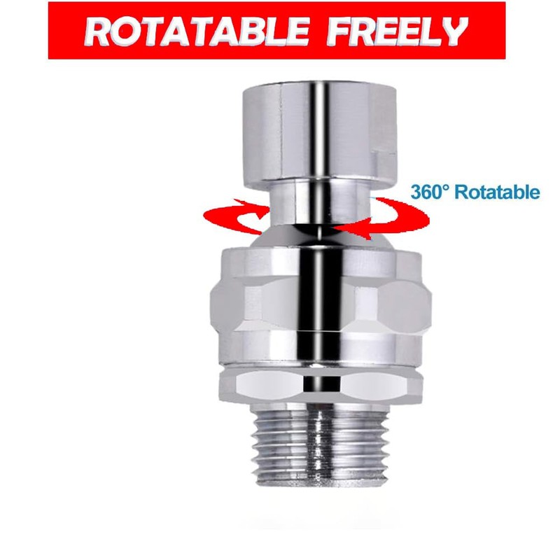 Shower Head Swivel Adapter, Sturdy Thicken Shower Connector Ball Joint