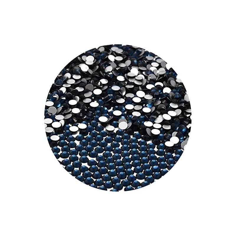 NCB 2000pcs Flatback Round Glass Nail Art Rhinestones Crystal for