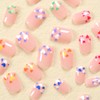 LPOODDNU Short Square Fake Nails Valentine’s Day Press on Nails